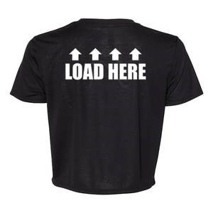 Load Here Crop T-Shirt - Squat Cropped Tee Shirt - Barbent Fitness