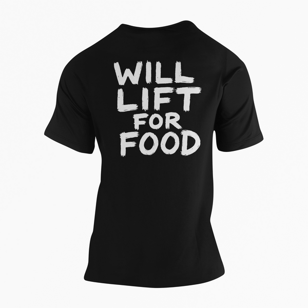 Will Lift For Food T-Shirt - Black